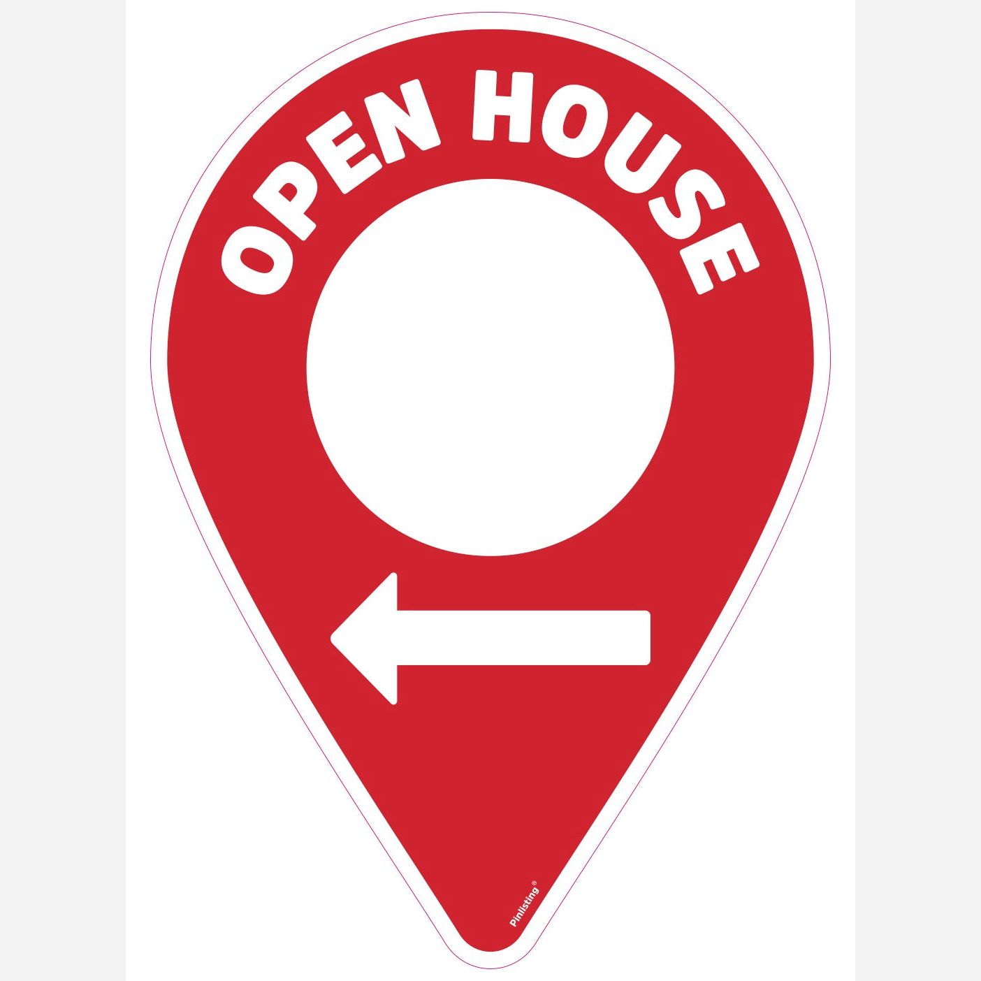 Open House Signs + Metal Stakes – Directional Yard Sign, Double-Sided (5 Pack)