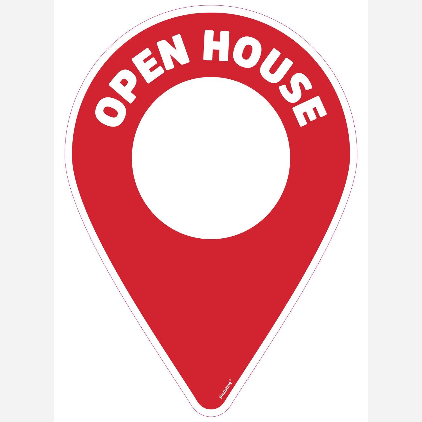 Open House Signs + Metal Stakes – Directional Yard Sign, Double-Sided (5 Pack)