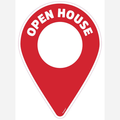 Open House Signs + Metal Stakes – Directional Yard Sign, Double-Sided (5 Pack)