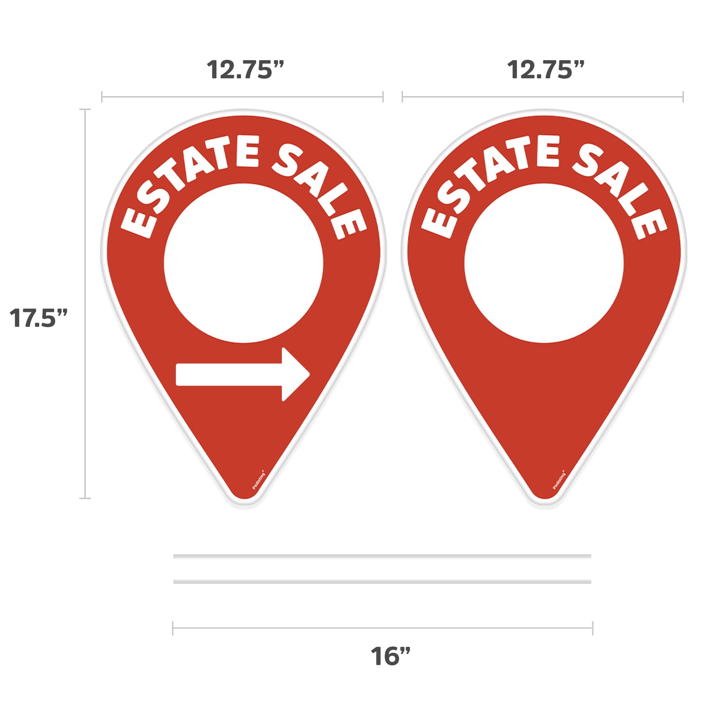 Estate Sale Signs + Stakes – Real Estate Yard Sign, Double-Sided (3 Pack)